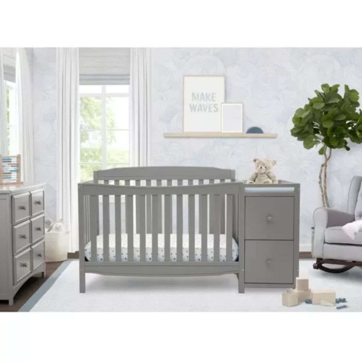 Baby Crib With Changing Station