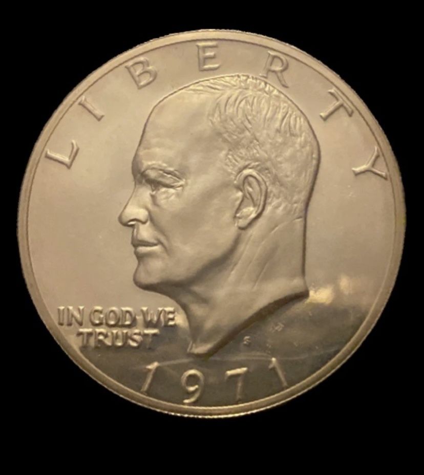 This is a 1971-S Eisenhower Proof Dollar.
