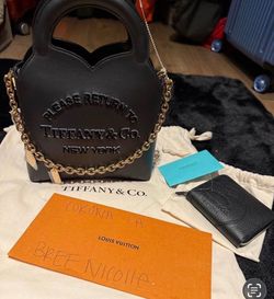 Black Tiffany & Co purse and wallet