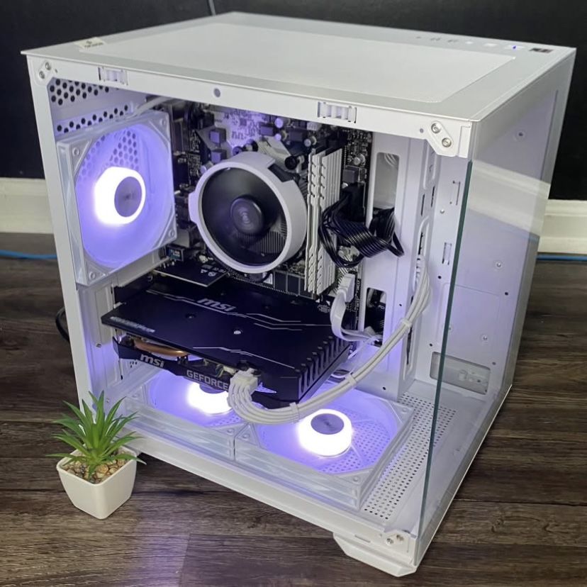 White Gaming PC GTX GeForce 1660 6GB, AMD Ryzen 5 5500