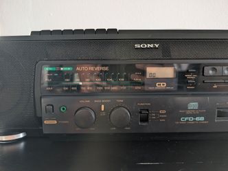 Sony CFD-68 CD Cassette Radio Boombox