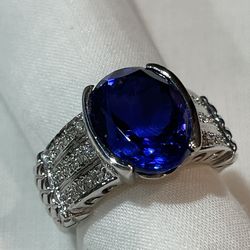 Tanzanite/Diamond Ring -Natural Stones: Reduced Price