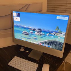 2021 Apple iMac M1 Processor  24-inch Silver 8gb Ram 512gb Ssd Complete With Original Box , Keyboard And Mouse 