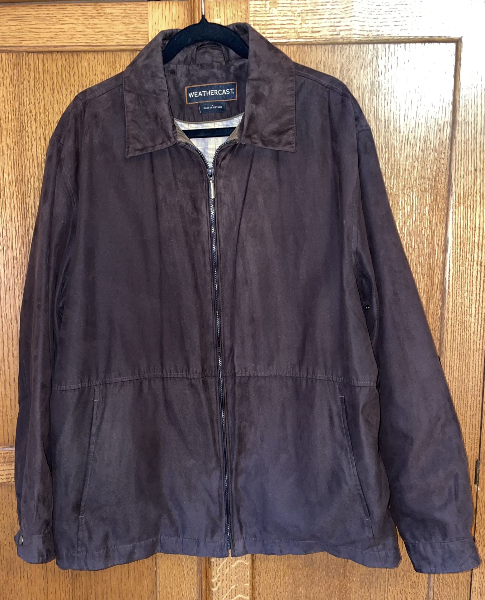 Brown suede Men’s jacket. Large 