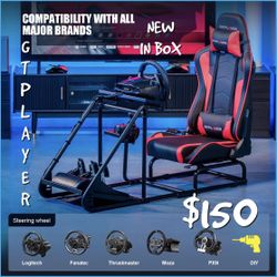 GTPLAYER RACING SIMULATOR COCKPIT GAME CHAIR NEW