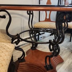 4 Chair Elegant Glass Table Set