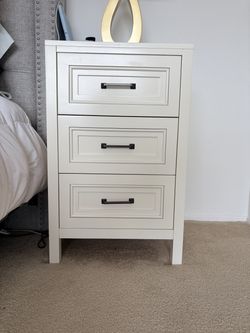 2 pieces Sussex 20" 3-Drawer Nightstand, Bright White