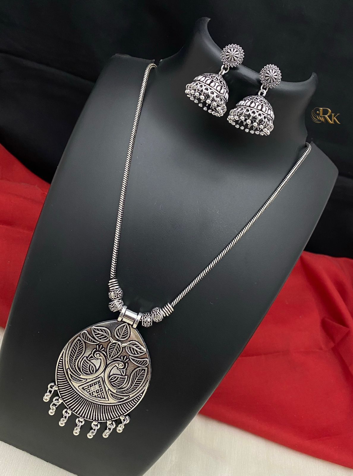 German Sliver Oxidized/black Metal Jewelry Set