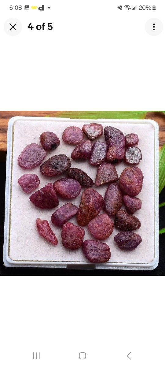 20 Pcs Natural Red Ruby Rough Unheated 4mm-12mm Loose Gemstones Wholesale Lot