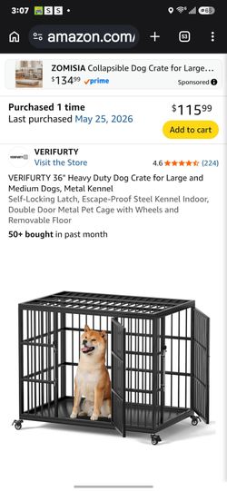 METAL DOG CRATE STILL IN UNOPENED BOX