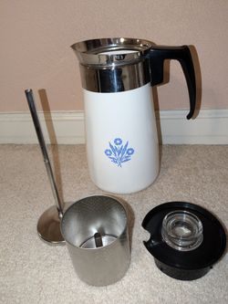 Vintage Corningware 9 Cup Coffee Percolator 