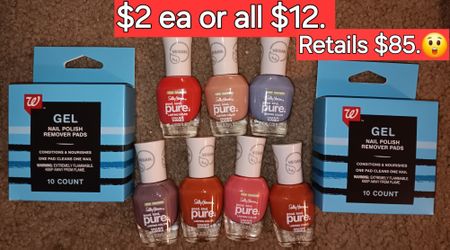 NEW! Sally Hanson Nail Polish $2 each or $12. for everything pictured above.  Retail Price $85.😲