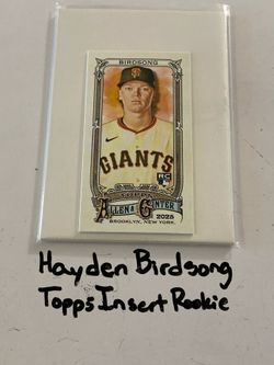 Hayden Birdsong San Francisco Giants Pitcher Topps Short Print Mini Insert Rookie Card.