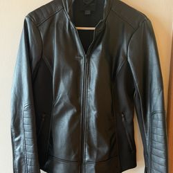 Faux Leather/poly Ladies Jacket. size M