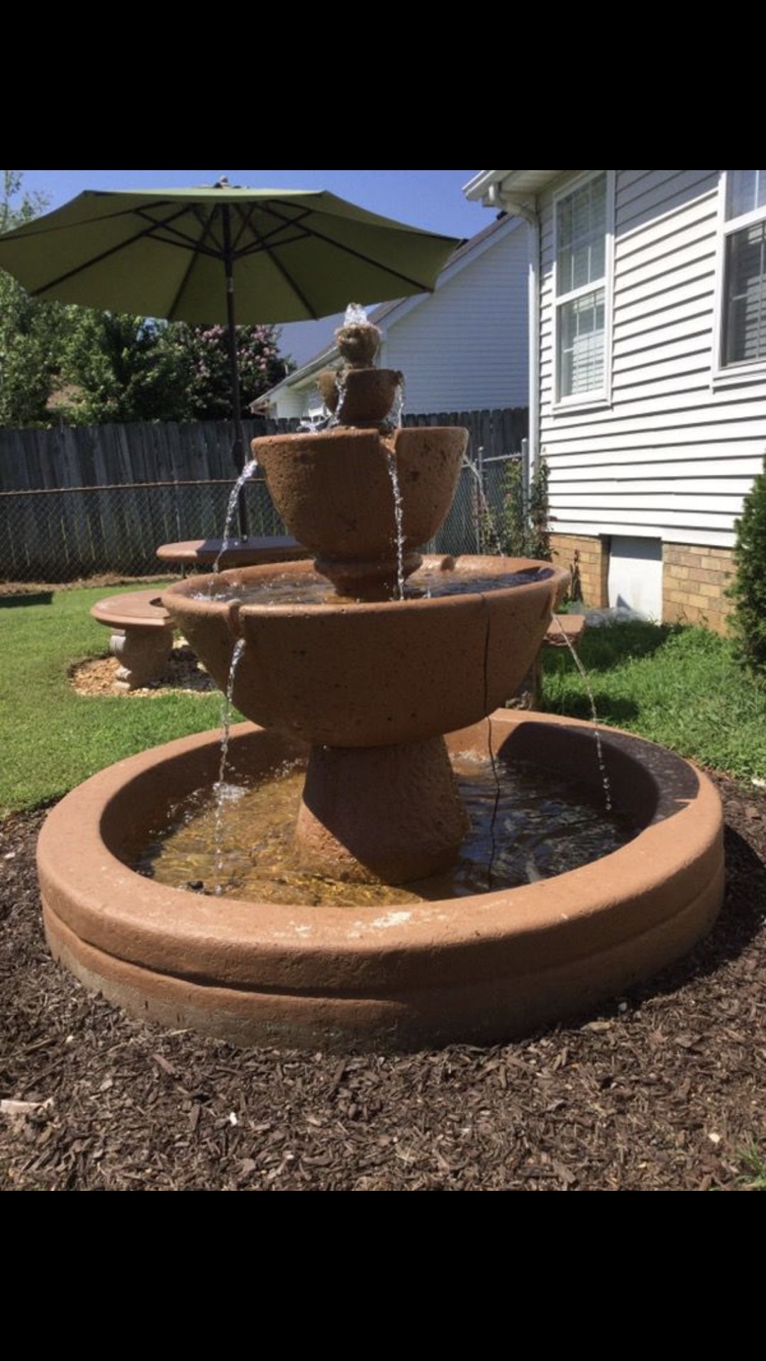 Tuscan Garden Fountain w/ 70” Basin