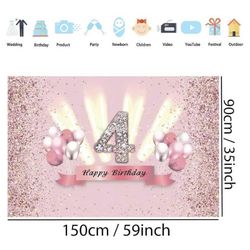 4th Birthday Backdrop