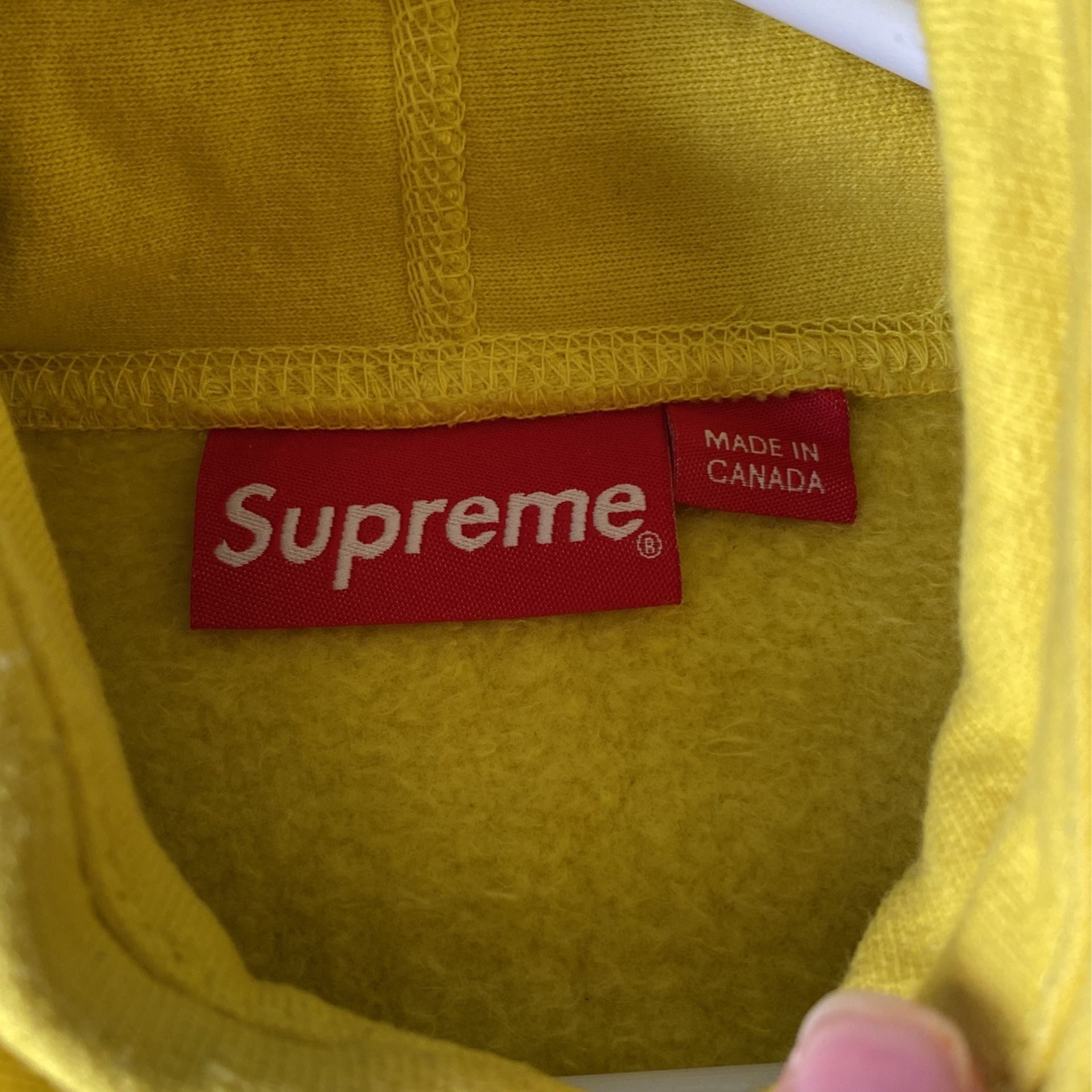 Supreme Yellow Cross Box Logo Hoodie