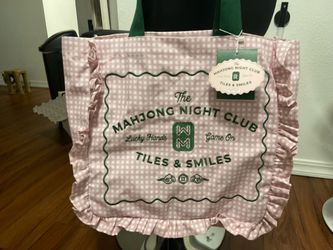 Mahjong Niight Club Lucky Tote ,New, large
