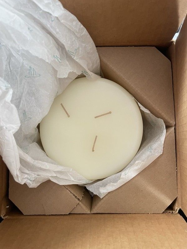 RARE DISCONTINUED PartyLite 3 Wick Pillar Candle CITRUS BLOOM CITRONELLA - NEW!