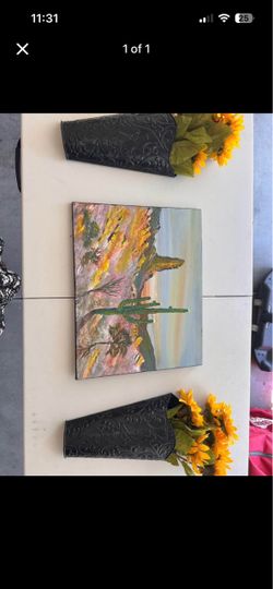 Desert decor- sunflowers and canvas picture