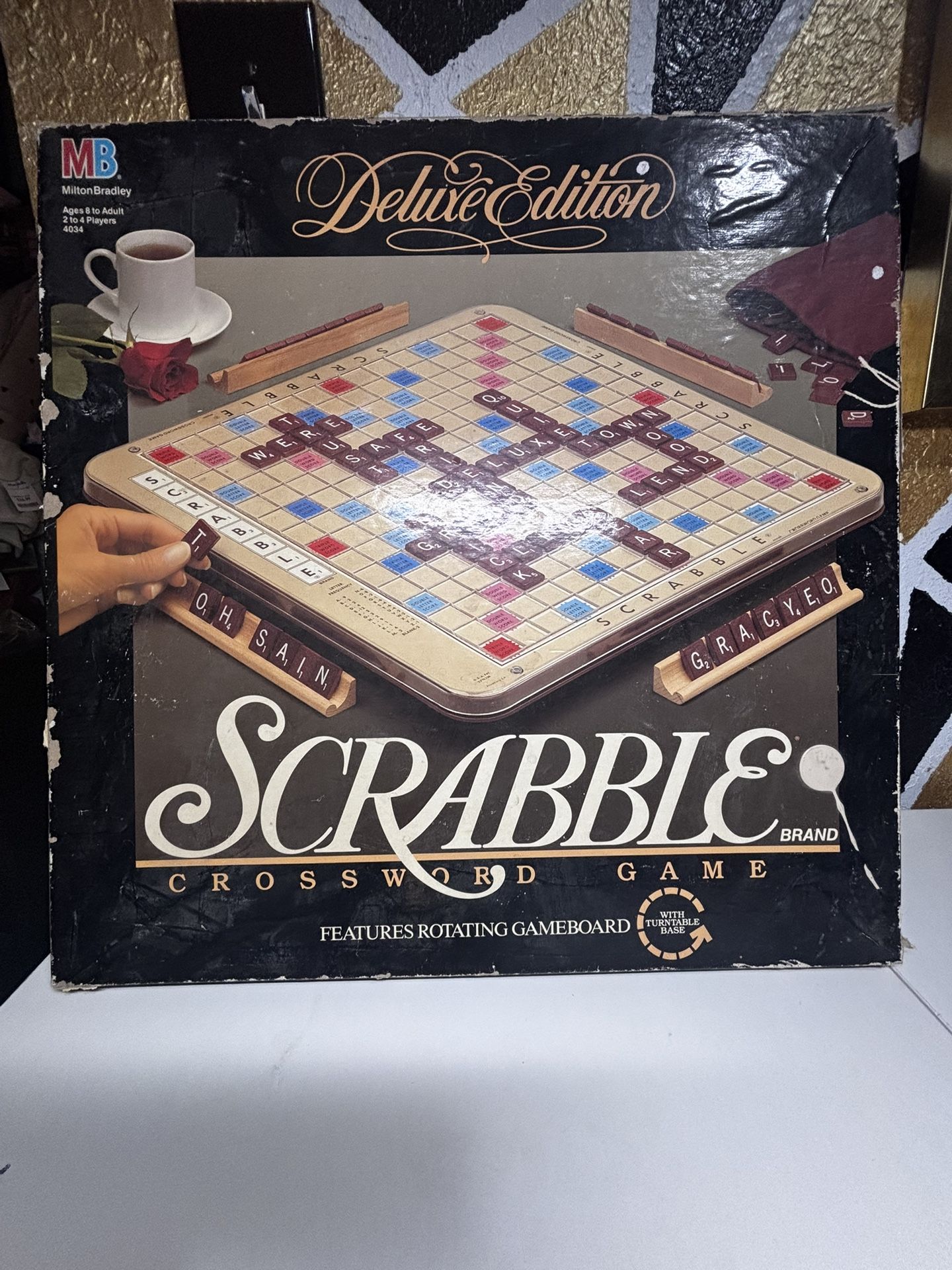 Milton Bradley Scrabble Deluxe Turntable Game Board Only
