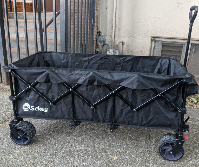 Sekey 48" Long Extended Collapsible Wagon For Sale