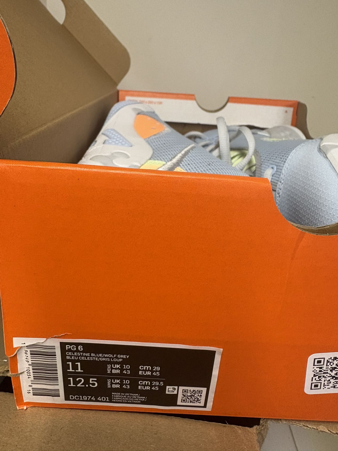 Nike PG 6 “Celestine Blue/Wolf Grey” – Size 11 Men’s