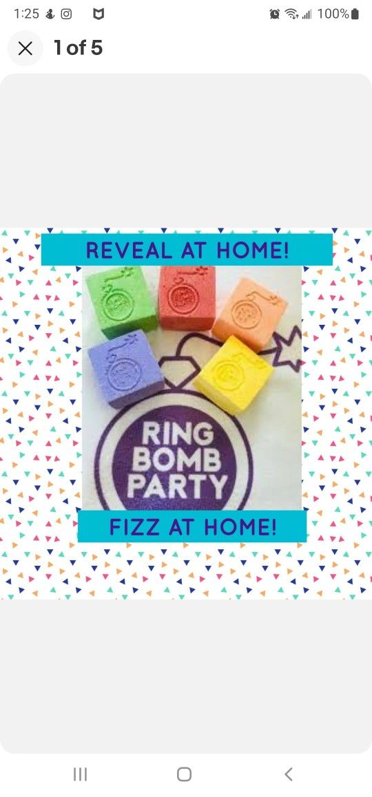 Ring Bomb Party *UnFizzed Ring Bombs* Multiple Sizes Available