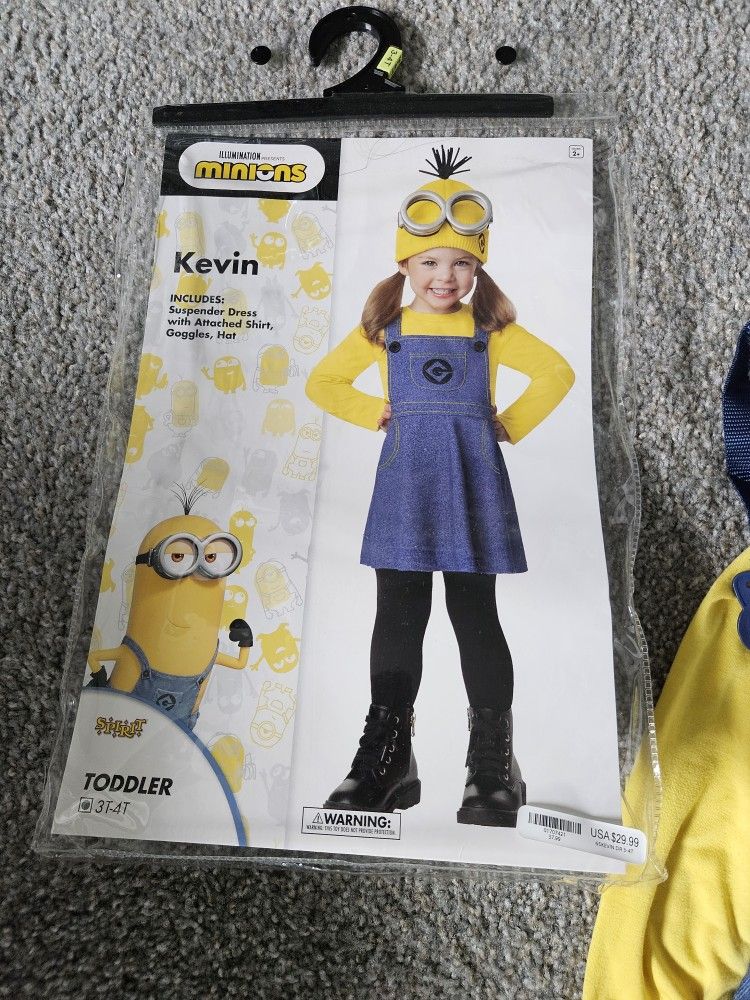 Minion Kevin Costume. Toddler Size 3-4T