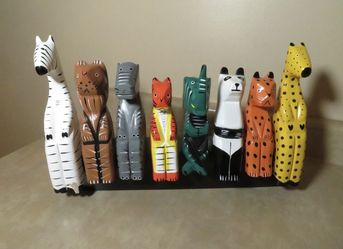 Handcrafted Wooden Animal Figurines