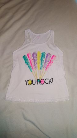 Piper Girls You Rock sleeveless razorback T-Shirt 7 8 M