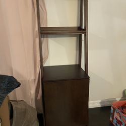 Set of Two Mid-Century Modern World Market Wooden Shelf Unit