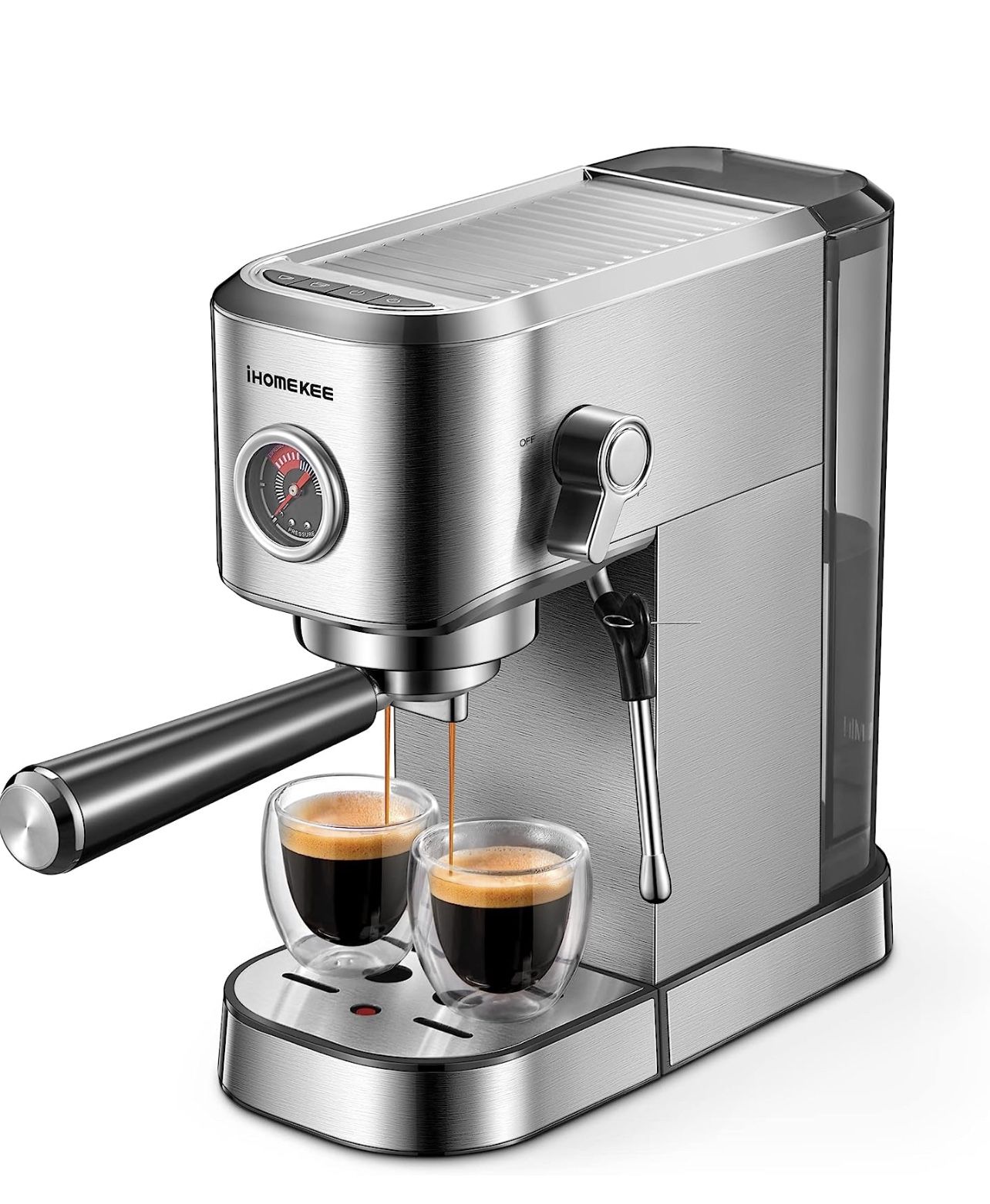 Modern Espresso Maker Machine With Comercial Steamer For Latte And Cappuccino
