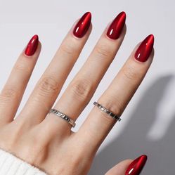 Red Press on Nails 
