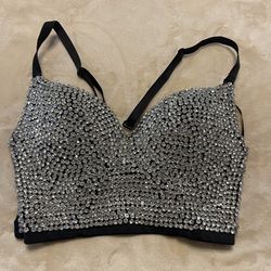 Rhinestone Embellished Bralette 