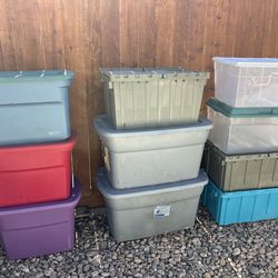 10 Storages bins with lids