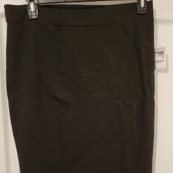 2X Black Bodycon Pencil Skirt With Split Hem