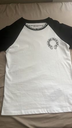 Chrome heart black and white long sleeve, crew neck size small