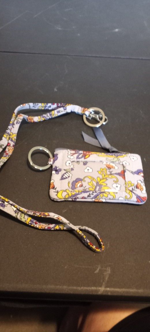 Cute ID change purse keychain and matching lanyard