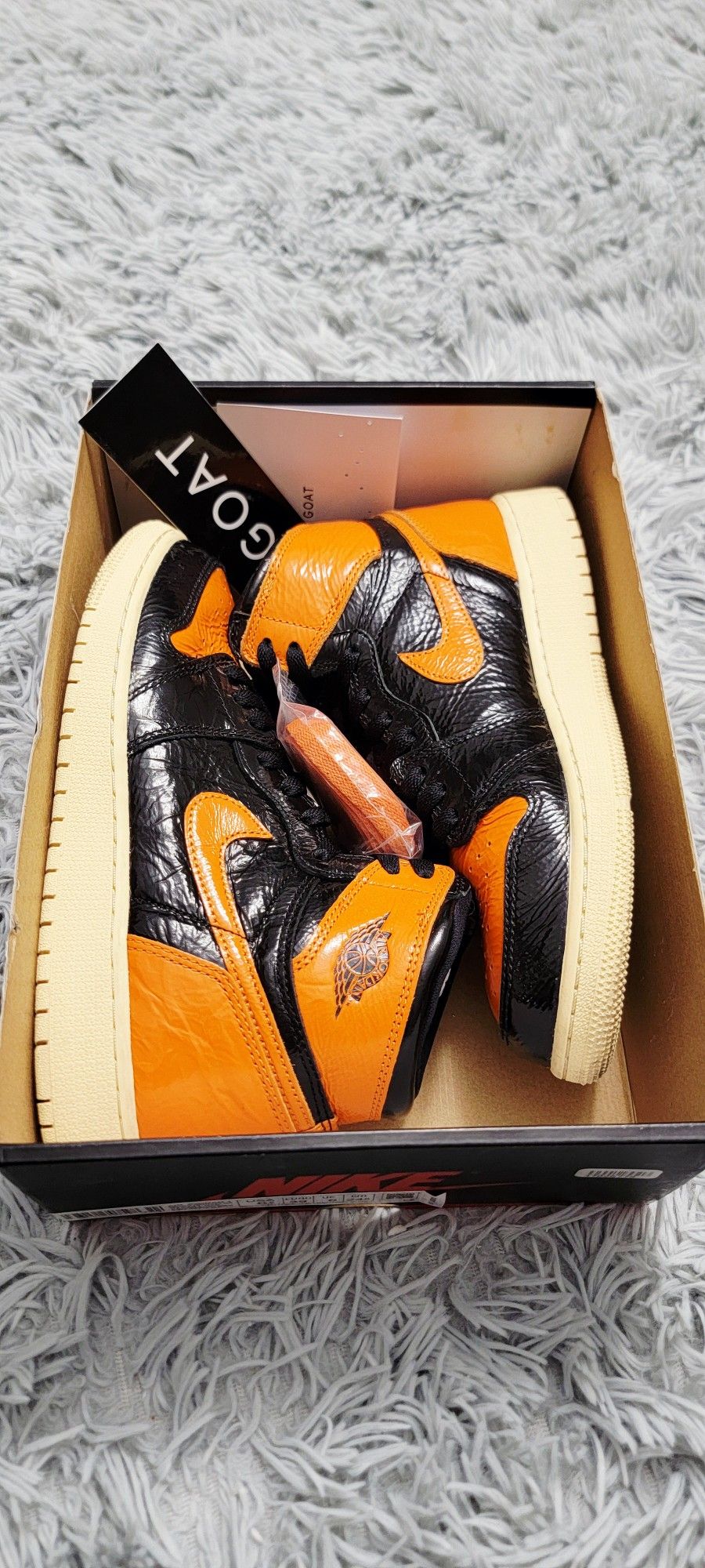Size 6.5Y Nike Air Jordan 1 High OG Shattered Backboard 3.0 Orange 575441-028.