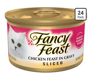 Purina Fancy Feast Sliced Chicken Feast Wet Cat Food in Gravy - (Pack of 24) 3 oz. Cans