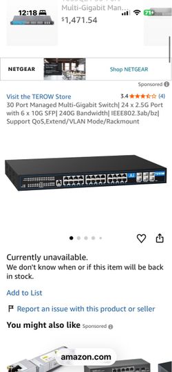 TEROW 30-Port Managed Multi-Gigabit Switch | 24 x 2.5G + 6 x 10G SFP