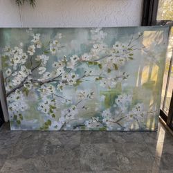 Tre Sorelle 3d Cherry Blossom Canvas