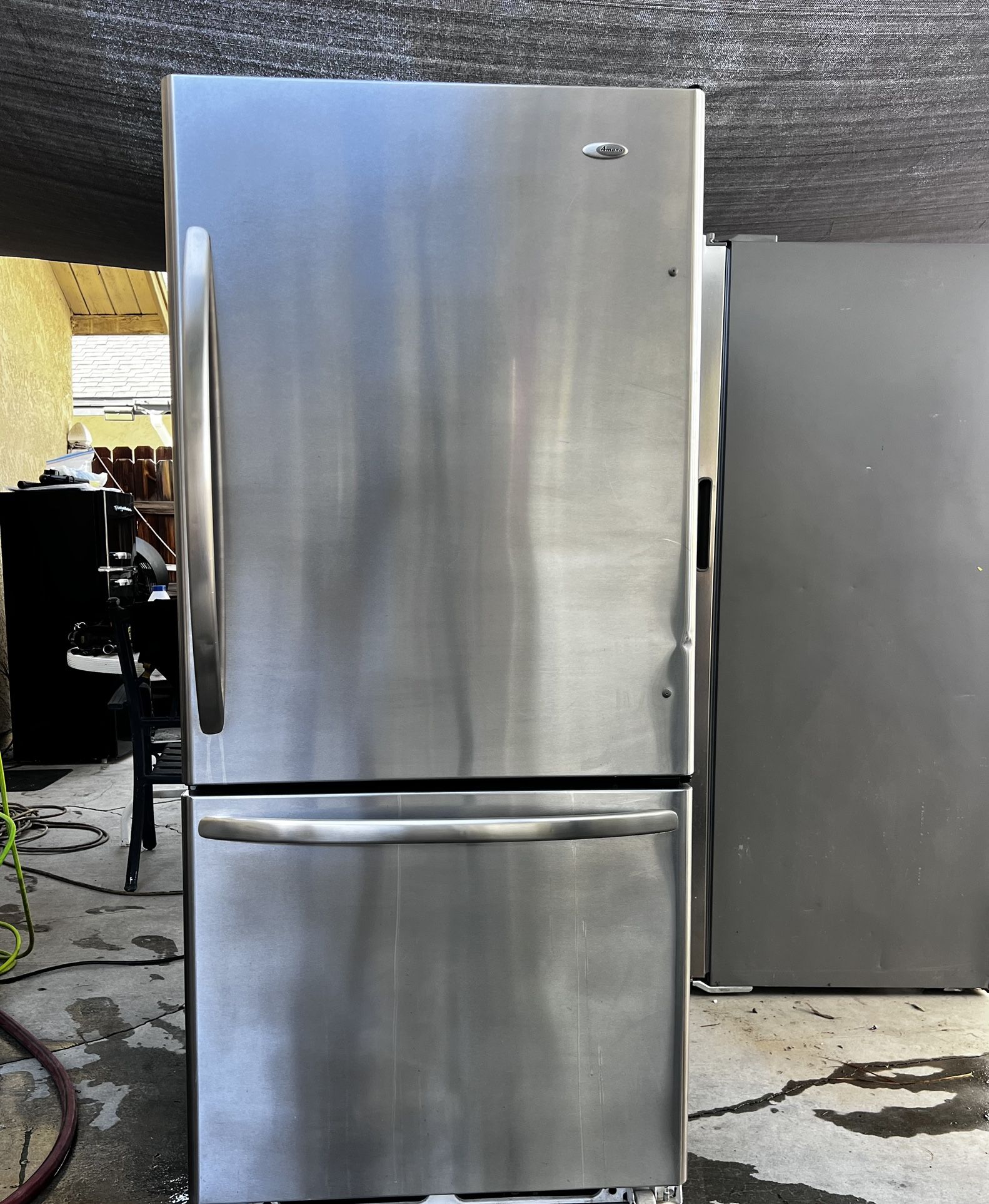 🧊🍦🥶Very nice Amana Stainless Refrigerator ❄️🧊🥶