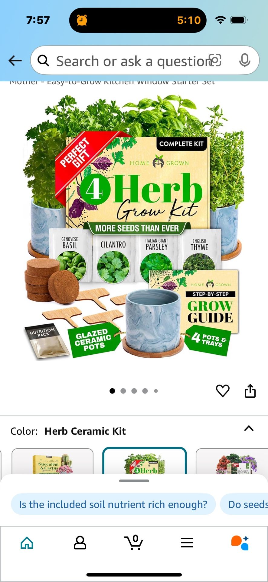 Homegrown deluxe herb grow kit