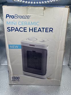 Pro Breeze 1500W Adjustable Thermostat Ceramic Space Heater Mini Fan Heater New