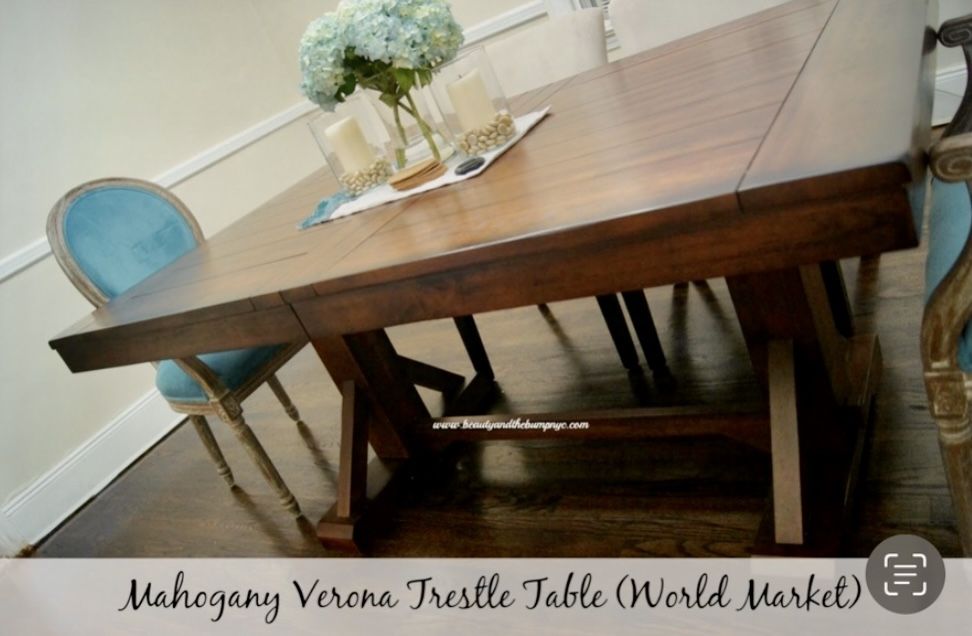 Mahogany verona trestle table deals