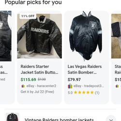 Bomber jacket Raiders fans