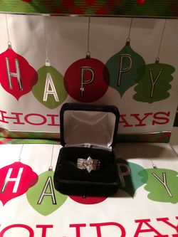 Sterling silver ring 3 karat cz size 9