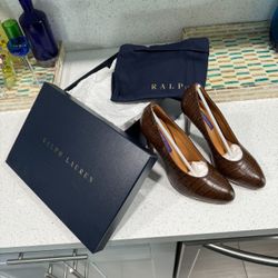Ladies Ralph Lauren Purple Aligator Skin 